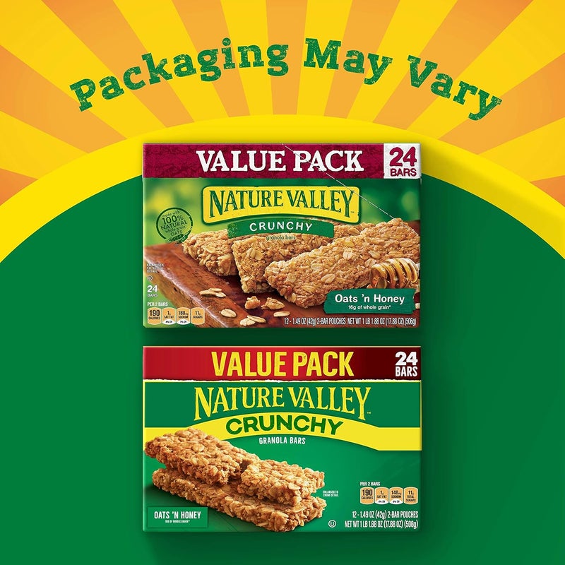 Nature Valley Crunchy Granola Bars, Oats 'n Honey, 17.88 oz, 24 Bars - Image 5